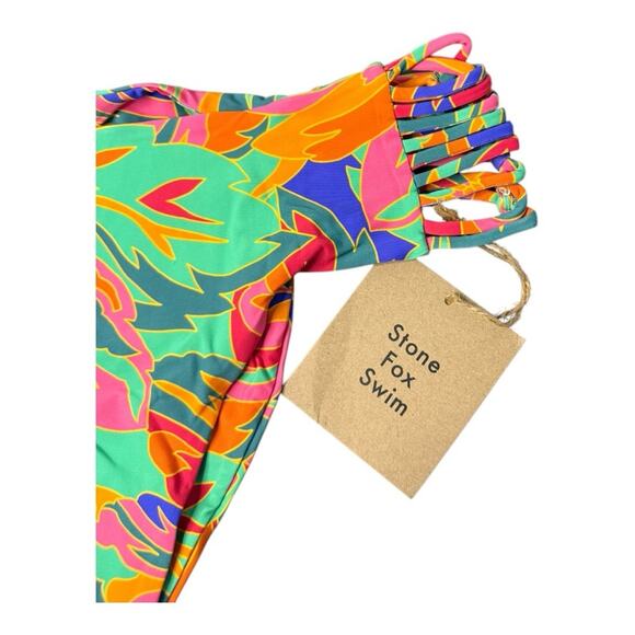 Stone Fox Swim Simone‎ Bikini Bottom in Stained Glass Print XL NWT - Picture 5 of 10